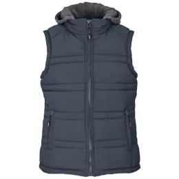 Ladies Okinawa Bodywarmer Charcoal Front